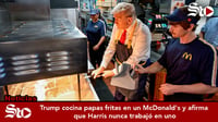 Trump cocina papas fritas en un McDonald's y afirma que Harris nunca trabajó en uno